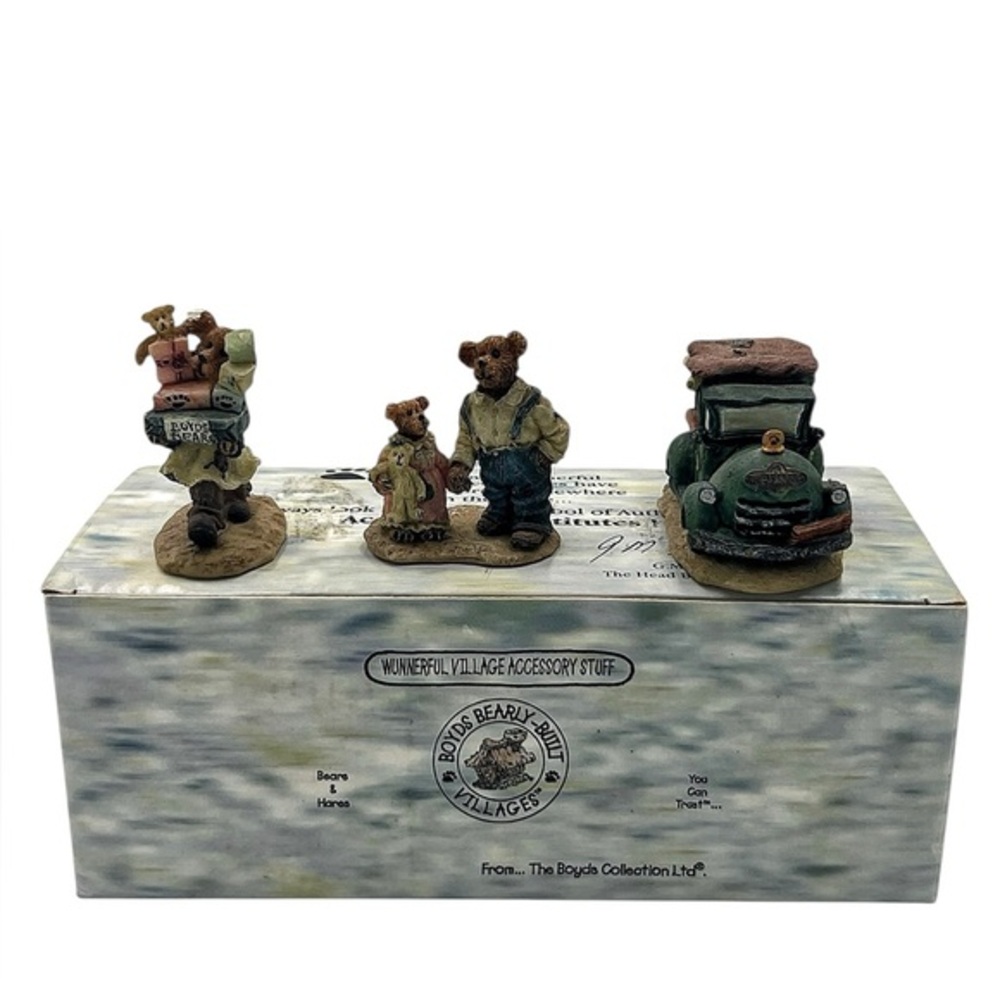 Boyds Bears Wunnerful Village Accessory Stuff Ted E Bear Shop Figurines w Box